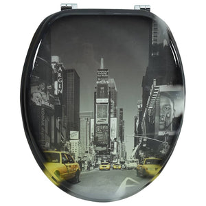 Toilet Seat with MDF Lid New York Design