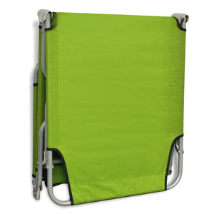 vidaXL Folding Sun Lounger Powder-coated Steel Apple Green