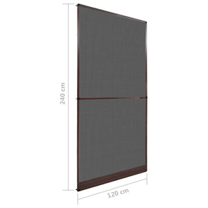 Brown Hinged Insect Screen for Doors 120 x 240 cm