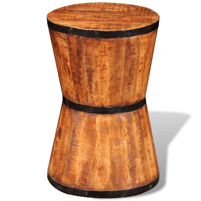 vidaXL Hourglass Stool Rough Mango Wood