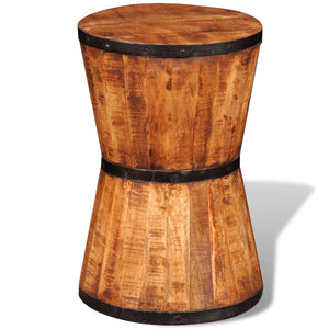 vidaXL Hourglass Stool Rough Mango Wood