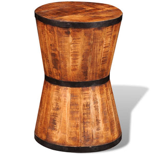 vidaXL Hourglass Stool Rough Mango Wood