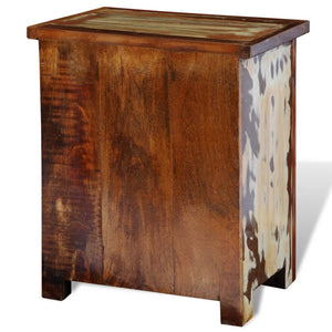 vidaXL Nightstand with 2 Drawers Solid Reclaimed Wood