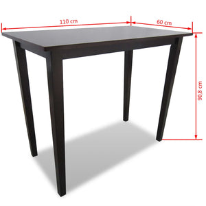 vidaXL Wooden Bar Table Brown