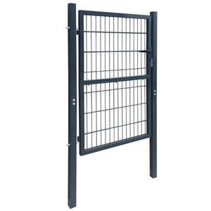 vidaXL 2D Fence Gate (Single) Anthracite Grey 106 x 230 cm