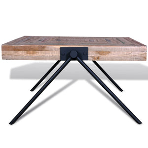 vidaXL Coffee Table with V-shaped Legs Reclaimed Teak Wood