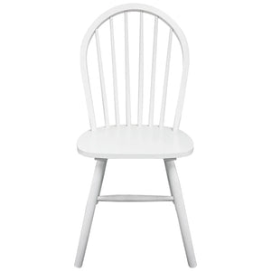 vidaXL Dining Chairs 4 pcs White Solid Rubber Wood