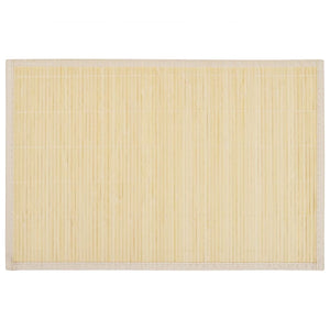 6 Bamboo Placemats 30 x 45 cm Natural