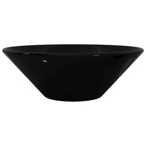 Ceramic Bathroom Sink Basin Black Round