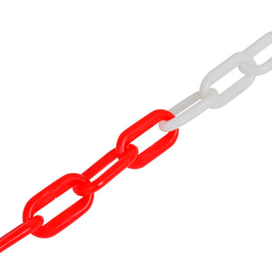 30 m Plastic Warning Chain Red and White