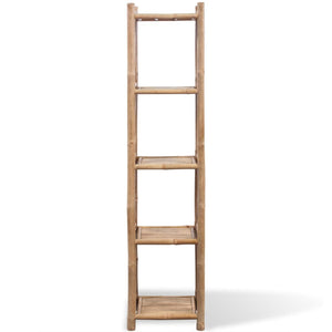 vidaXL 5-Tier Square Bamboo Shelf