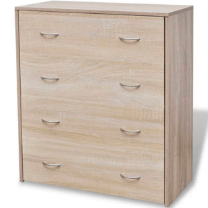 vidaXL Sideboard with 4 Drawers 60x30.5x71 cm Oak Colour