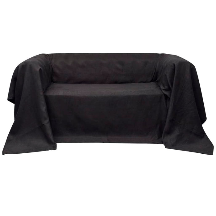 Micro-suede Couch Slipcover Anthracite 140 x 210 cm