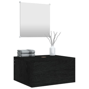 vidaXL 2 Piece Bathroom Furniture Set Black Engineered Wood