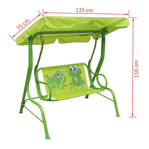 vidaXL Kids Swing Seat Green