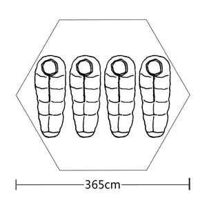 vidaXL 4-person Tent Green