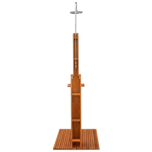 vidaXL Outdoor Shower Eucalyptus Wood and Steel