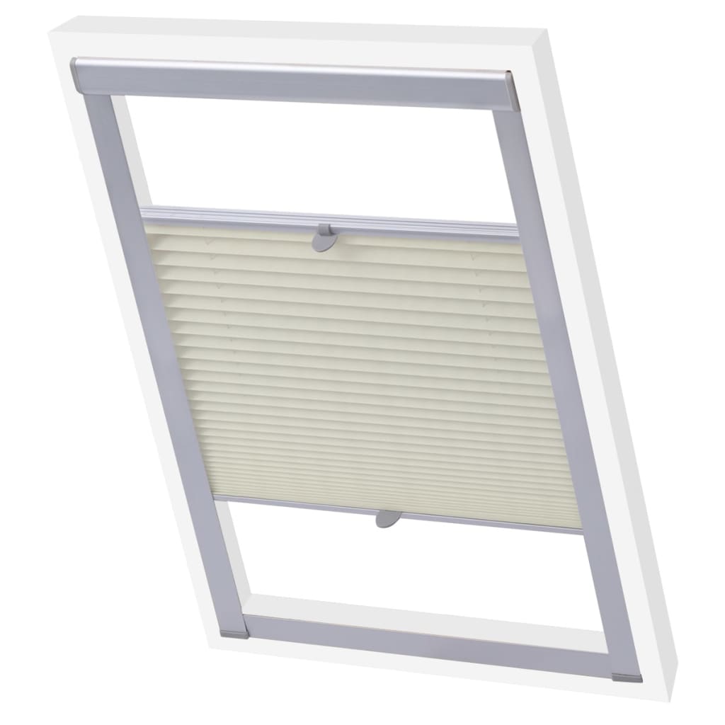 vidaXL Pleated Blinds Cream P08/408