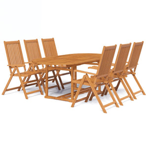 vidaXL 7 Piece Outdoor Dining Set Solid Acacia Wood