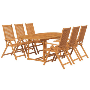 vidaXL 7 Piece Outdoor Dining Set Solid Acacia Wood