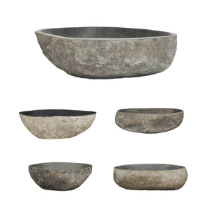 vidaXL Basin River Stone Oval 45-53 cm