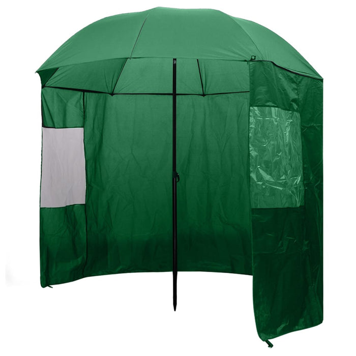 vidaXL Fishing Umbrella Green 240x210 cm