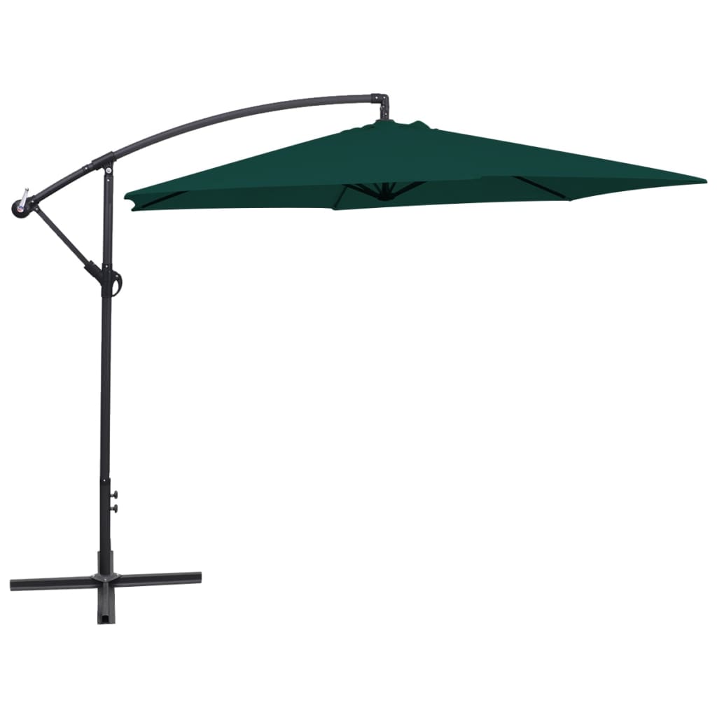 vidaXL Cantilever Garden Parasol 3 m Green