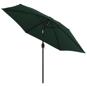 vidaXL LED Cantilever Umbrella 3 m Green