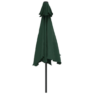 vidaXL LED Cantilever Umbrella 3 m Green