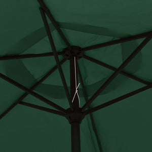 vidaXL LED Cantilever Umbrella 3 m Green