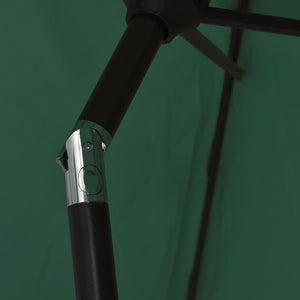 vidaXL LED Cantilever Umbrella 3 m Green