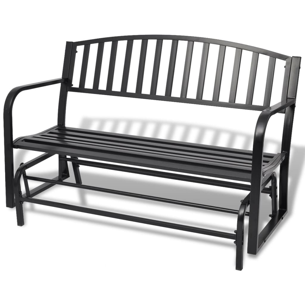 vidaXL Swing Bench Black Steel