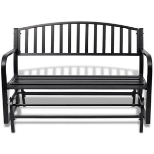 vidaXL Swing Bench Black Steel