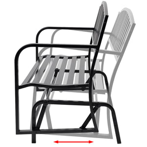 vidaXL Swing Bench Black Steel