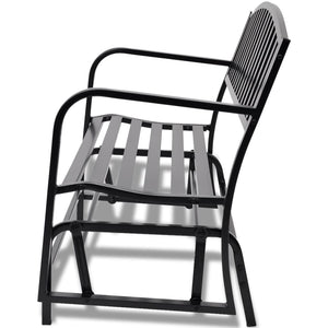 vidaXL Swing Bench Black Steel