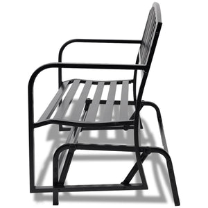 vidaXL Swing Bench Black Steel