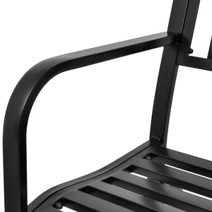 vidaXL Swing Bench Black Steel