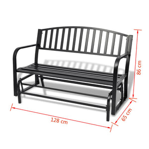 vidaXL Swing Bench Black Steel