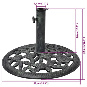 vidaXL Umbrella Base Cast Iron 12 kg 48 cm