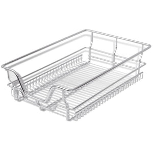 vidaXL Pull-Out Wire Baskets 2 pcs Silver 400 mm