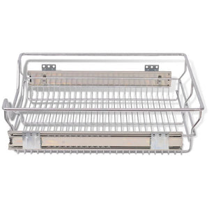 vidaXL Pull-Out Wire Baskets 2 pcs Silver 500 mm