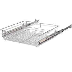 vidaXL Pull-Out Wire Baskets 2 pcs Silver 600 mm