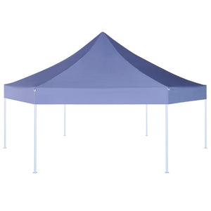 vidaXL Hexagonal Pop-Up Foldable Marquee Dark Blue 3.6x3.1 m