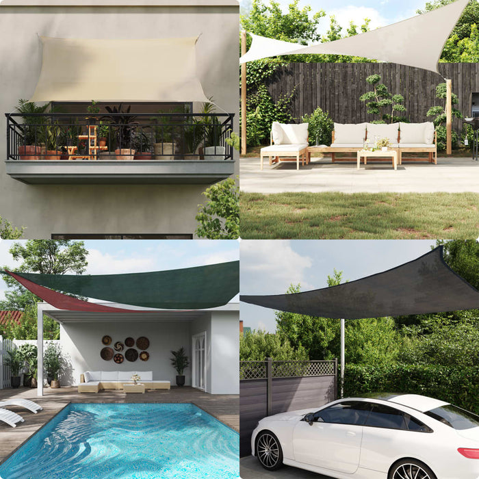 vidaXL Sunshade Sail HDPE Triangular 3.6x3.6x3.6 m Anthracite