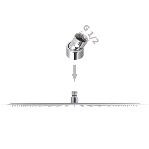 vidaXL Rain Shower Head Stainless Steel 40x40 cm Square