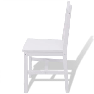 vidaXL Three Piece Dining Set Pinewood White