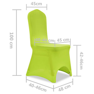 vidaXL Stretch Chair Cover 6 pcs Green