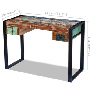 vidaXL Desk Solid Reclaimed Wood