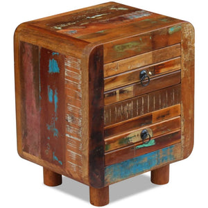 vidaXL Night Cabinet Solid Reclaimed Wood 43x33x51 cm