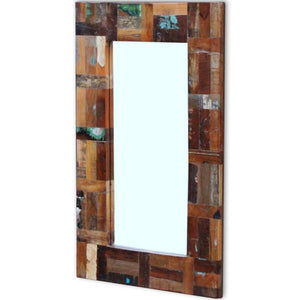 vidaXL Mirror Solid Reclaimed Wood 80x50 cm